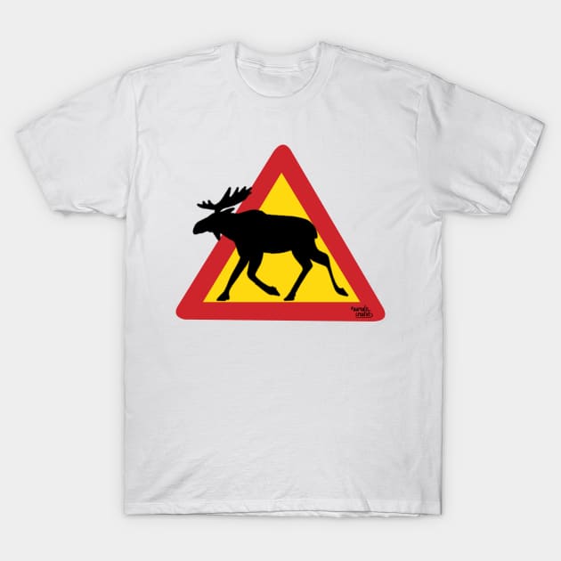 Moose in Finland T-Shirt by Aurealis